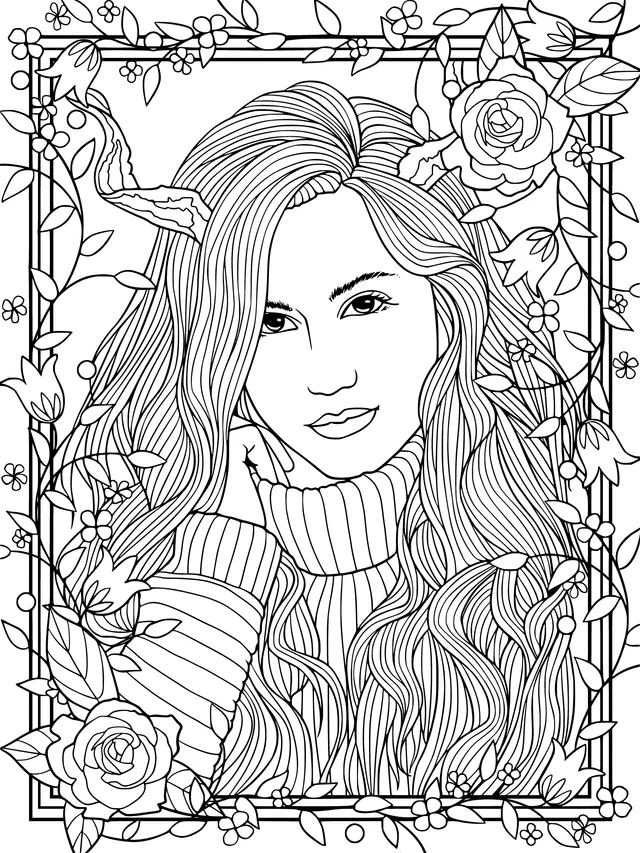 Red - haired woman with devil horns