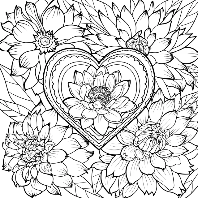Heart - shaped Floral Pattern