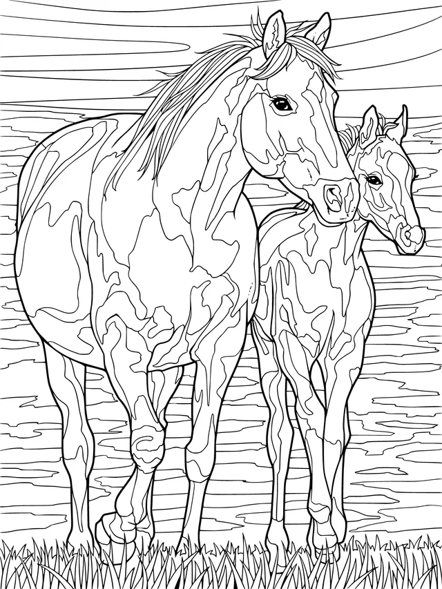 Mother Horse and Foal