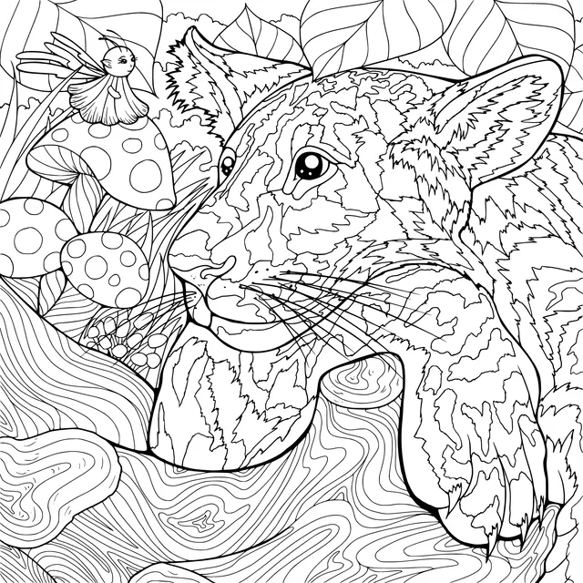 Leopard and Fairy in the Forest