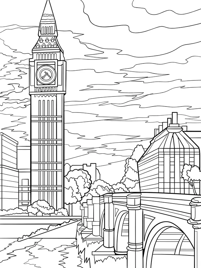 Big Ben in London at Dusk