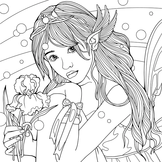 Flower - holding Fairy Girl