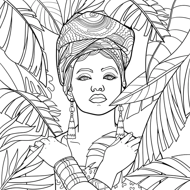 African Woman in Ethnic - style Attire