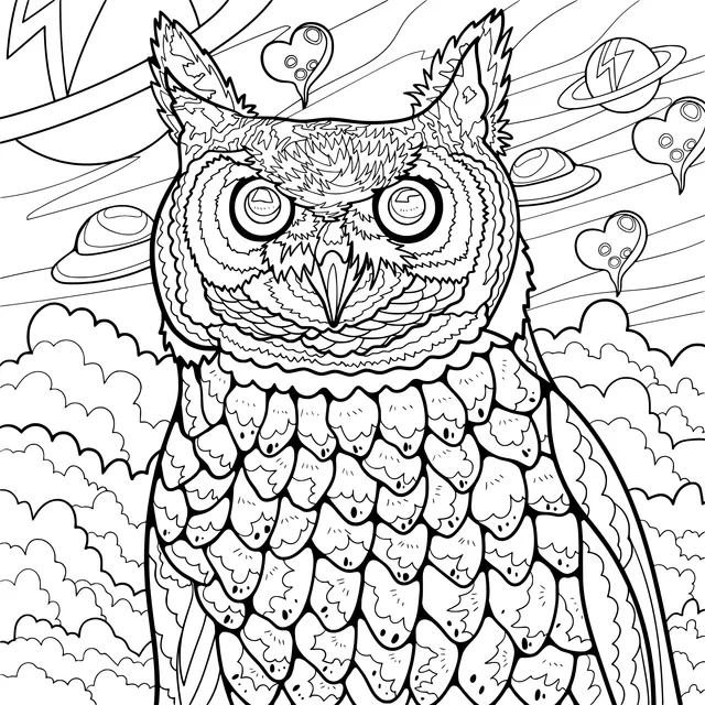 Owl in the Dreamy Forest