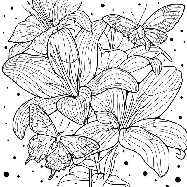 Lilies and Butterflies