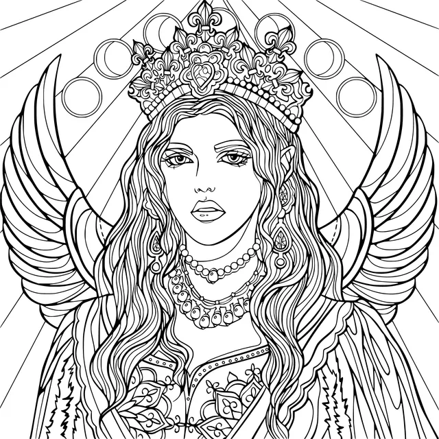 Angelic Queen with a Gorgeous Crown