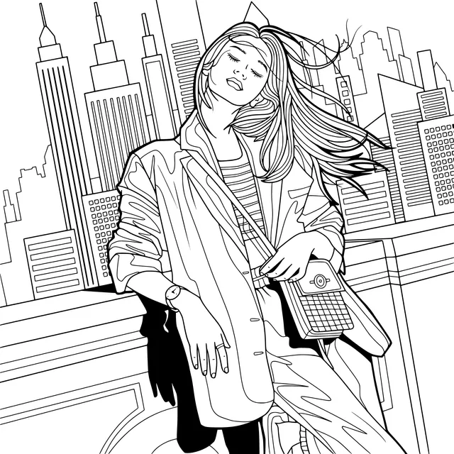 Fashionable Woman in the City