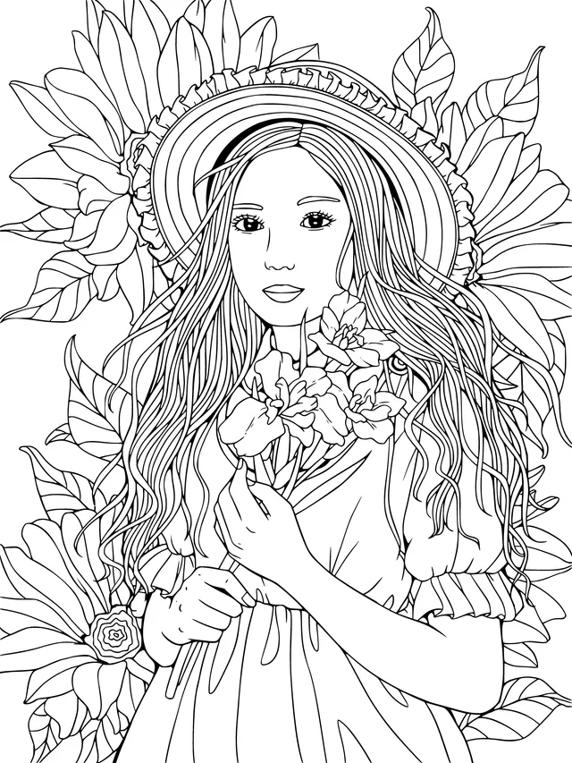 Flower - holding Girl