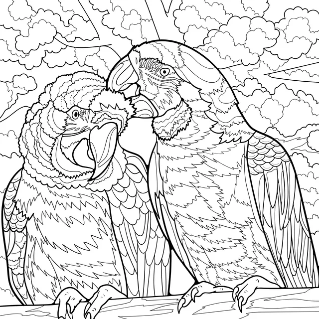 Colorful Parrot Companions