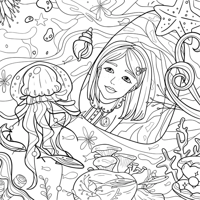 Girl on an Underwater Adventure
