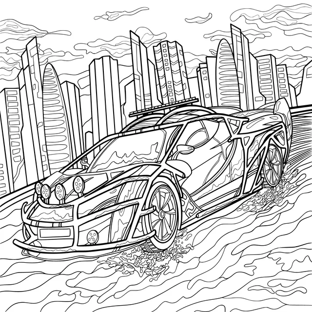 Cool Sports Car in the City