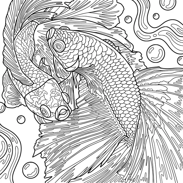 Two Fish Dancing Together