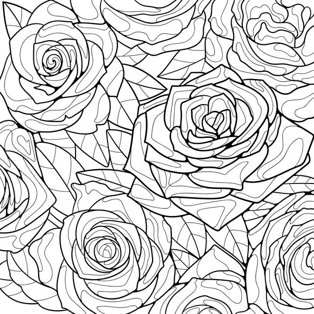 Multicolored Rose Pattern