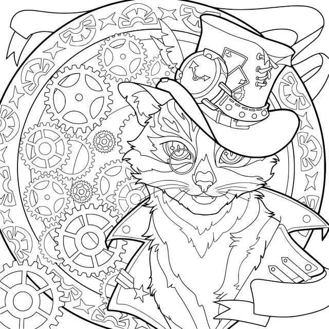 Steampunk - style Cat