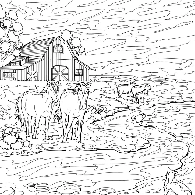 Rural pasture scenery