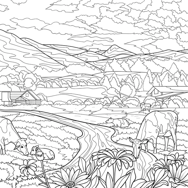 Idyllic pastoral scenery