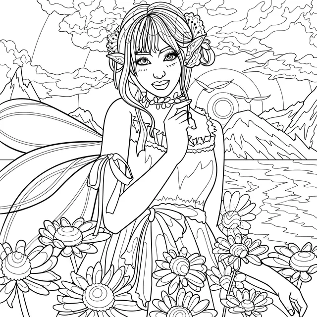 Elf Girl in the Flower丛