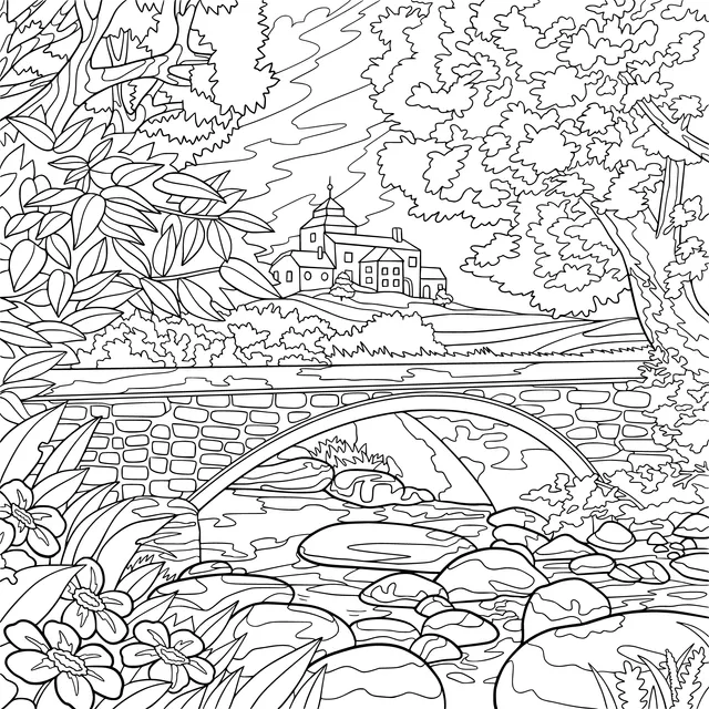 Riverside Rural Scenery