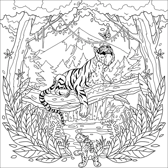 Two Tigers in the Forest