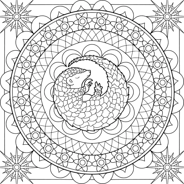 Hedgehog Mandala Pattern