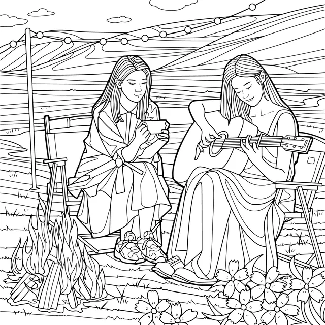 Music Time by the Campfire