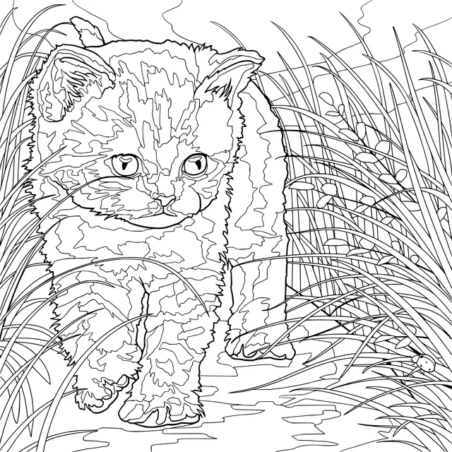 Kitten in the Grass
