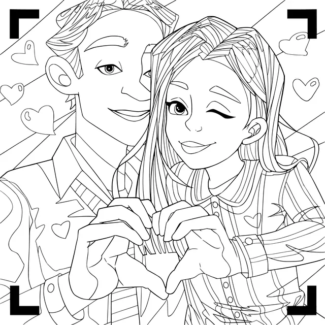 Lovers Making a Heart - shape with Hands