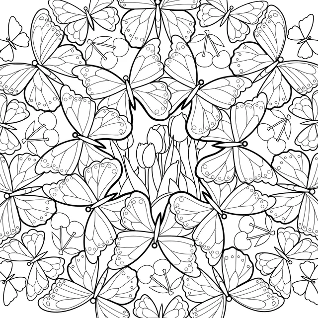Butterfly and Flower Pattern