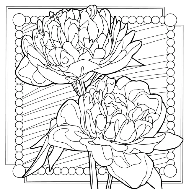 Two delicate peonies