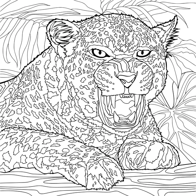 Roaring Black Panther