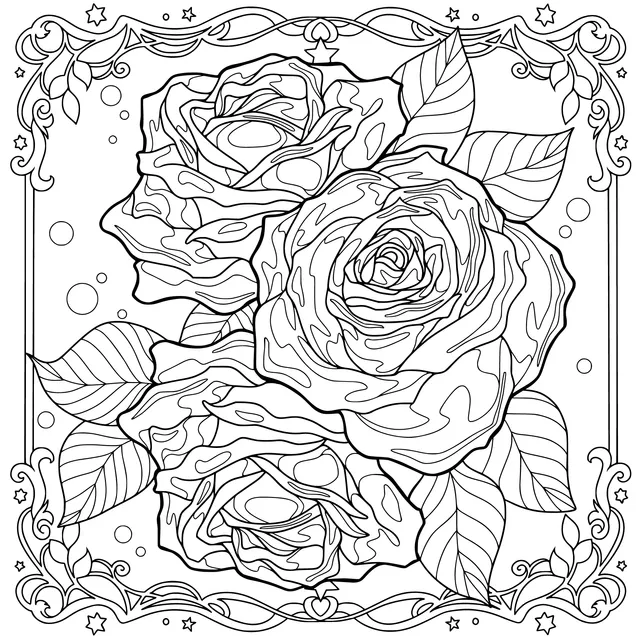 Colorful Rose Illustration