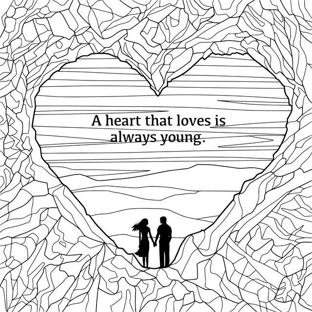 A heart that loves is always young.
