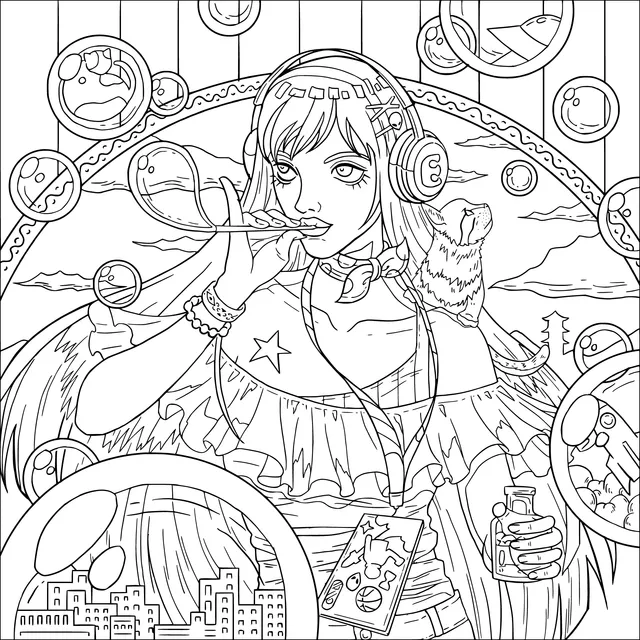 Fashionable Anime Girl