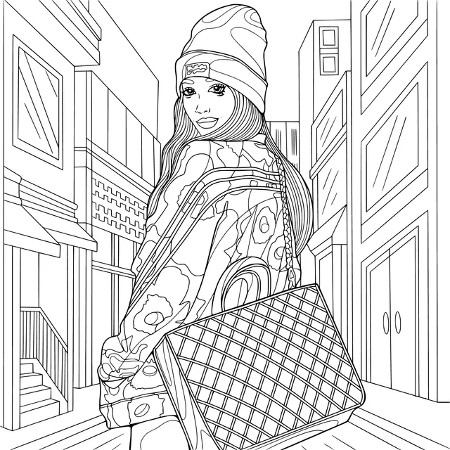 Fashionable Street Girl