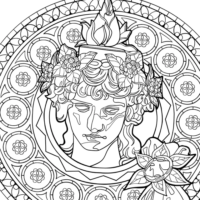 Colorful classical - style portrait decorative painting