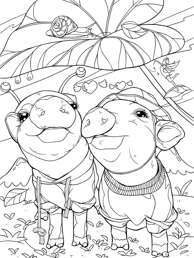 Romantic Moment of Pigs