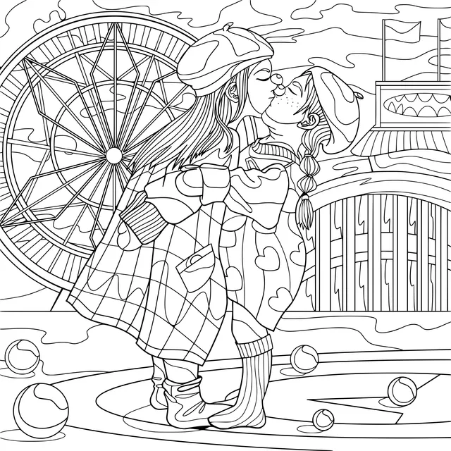 Kiss in the Amusement Park