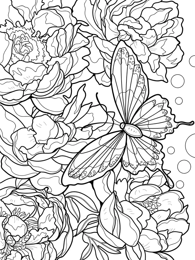 Butterfly among Flowers