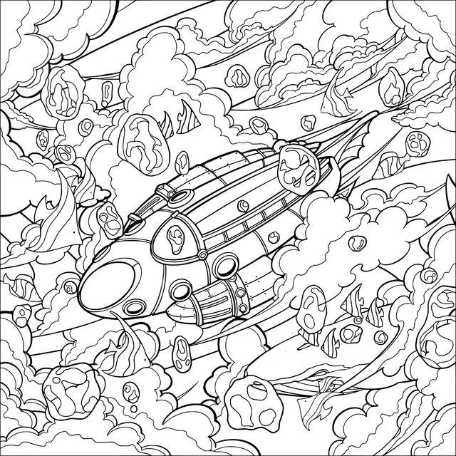 Dreamy Spaceship Journey