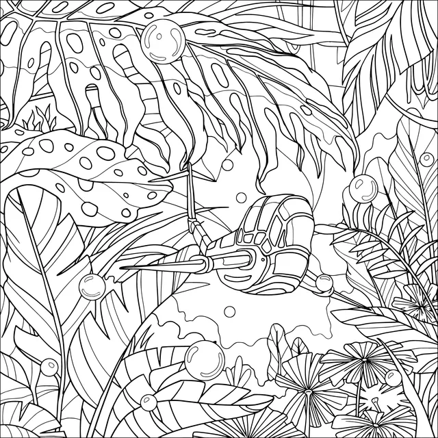 Red Aircraft in the Jungle