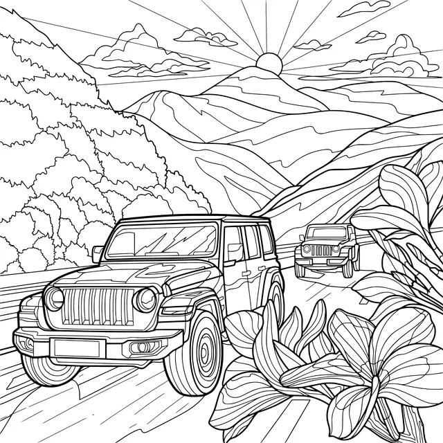 Off - road Journey on a Mountain Road