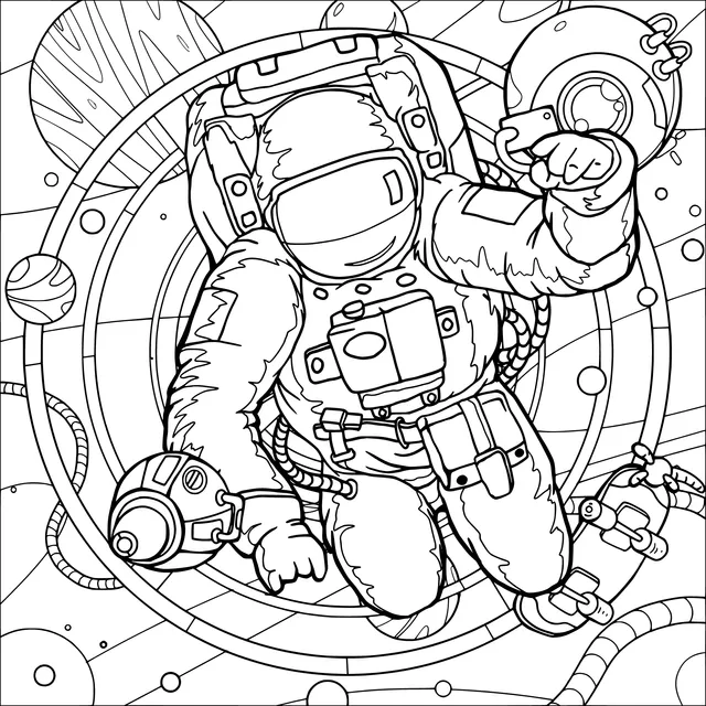 Astronaut Exploring Space