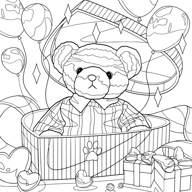 Teddy bear in the gift - box