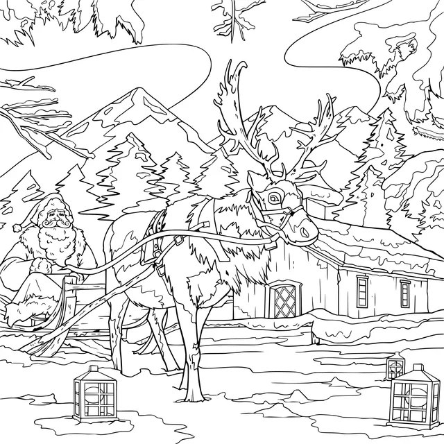 Santa Claus and Reindeer