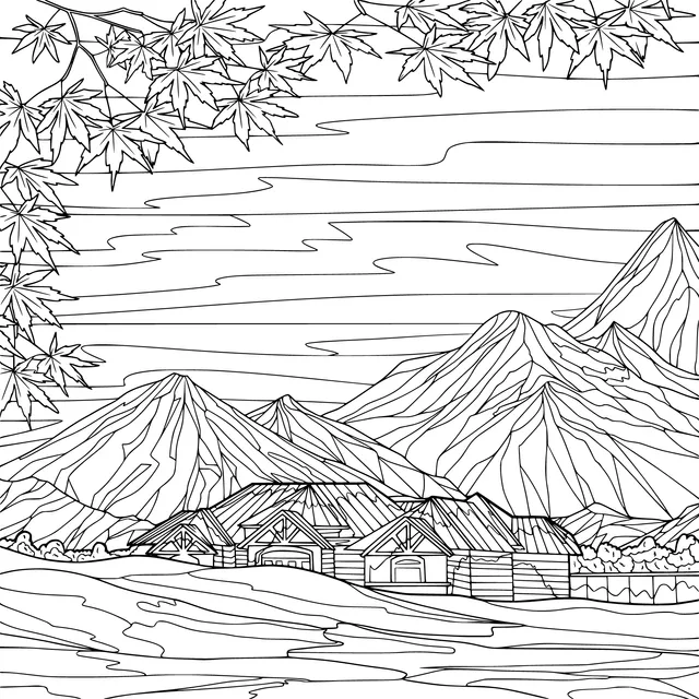 Beautiful Scenery of a Mountain Cabin