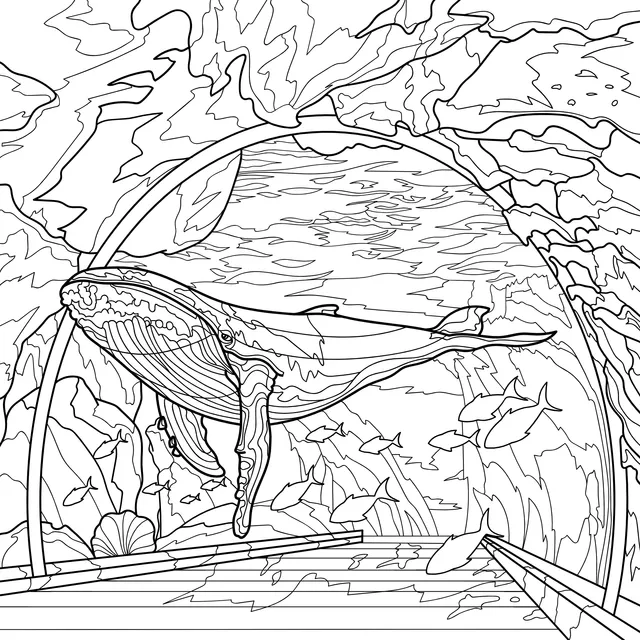 Whale in the Underwater Tunnel