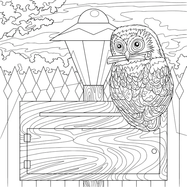 Owl Holding a Letter