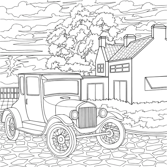 Vintage Car and Country House