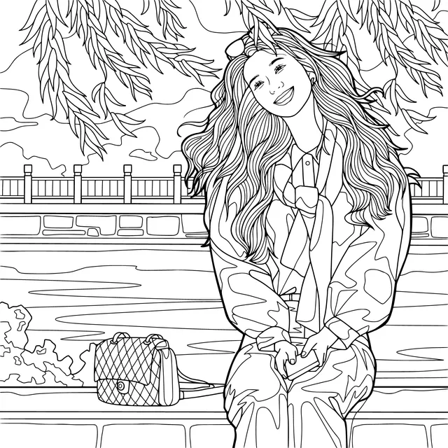 Woman Resting by the River