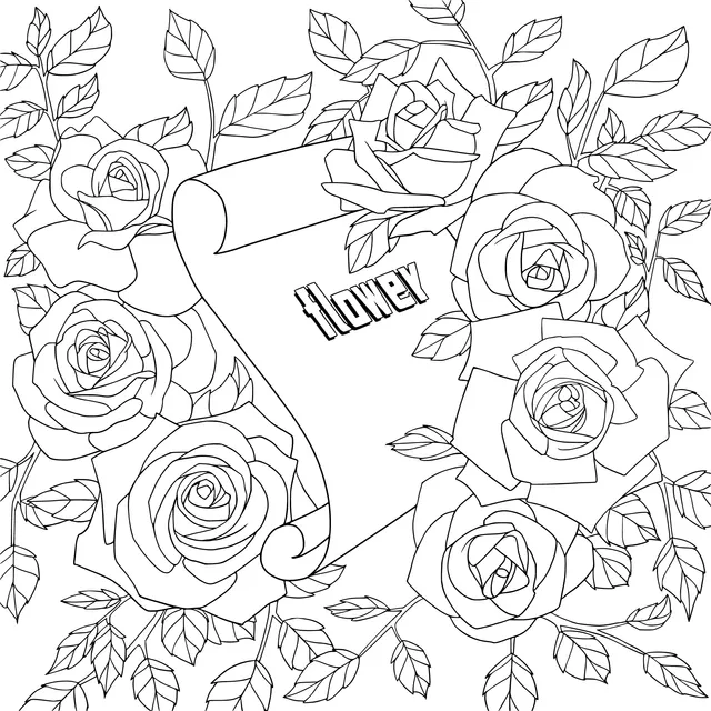 Roses and Scroll